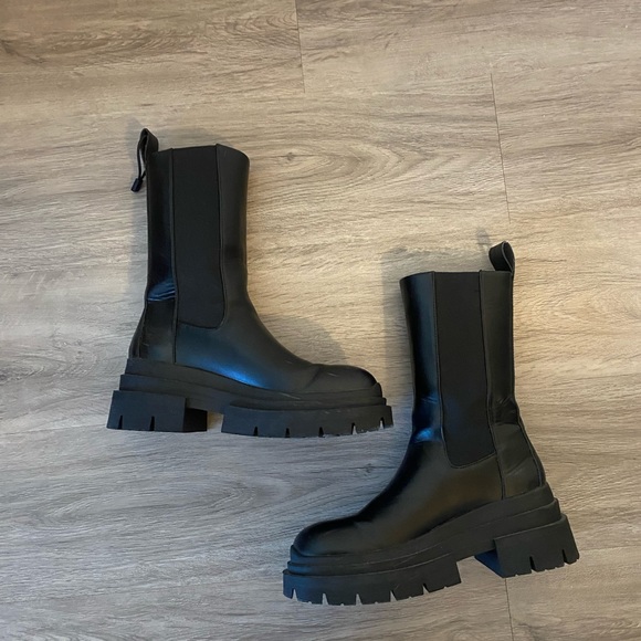 Zara Shoes Zara Lug Sole Boots Poshmark
